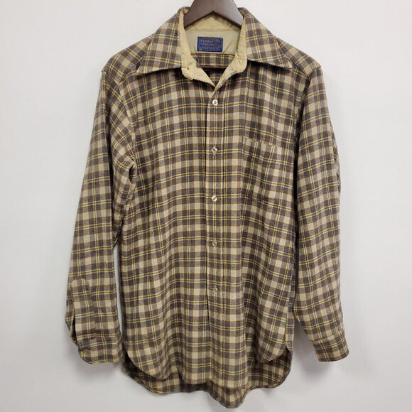 Vintage Pendleton Mens Wool Button Up Shirt Size M USA Made Country Fall Chores - Picture 1 of 12